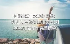 中国体坛十大功勋巨星：姚明入榜 许海峰排榜首(附2022排名前十完整榜单)