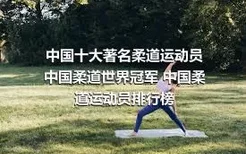 中国十大著名柔道运动员 中国柔道世界冠军 中国柔道运动员排行榜