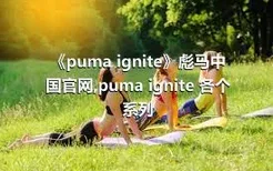 《puma ignite》彪马中国官网,puma ignite 各个系列